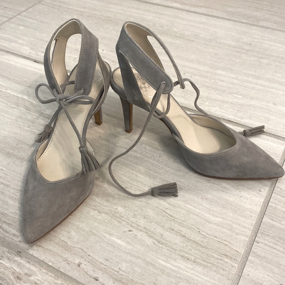 Vince Camuto Grey Lace Up Heel- size 6M/36